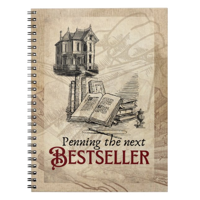 Vintag Penning the Next Bestseller Notebook House Notizblock (Vorderseite)