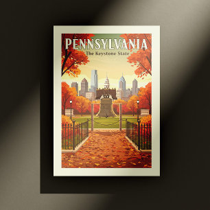 Vintag Pennsylvania Postkarte