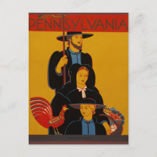Vintag Pennsylvania Postkarte