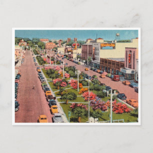 Vintag Pensacola Florida Palafox Street Scene Postkarte