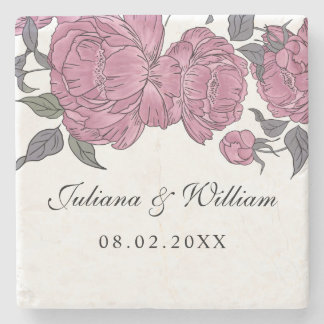 Vintag Peonies Untersetzer