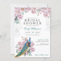 Vintag Peony Chinoiserie Peacock Brautparty