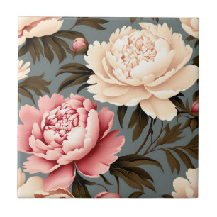 Vintag Peony Elegante Muster Fliese