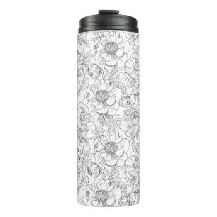 Vintag Peony Floral Muster Thermosbecher