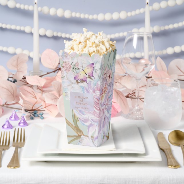 Vintag Peony Wedding Popcorn Geschenkschachtel (Hochzeit)