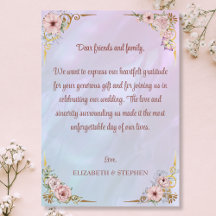 Vintag Periwinkle Pink Peony Dankeschön Karte