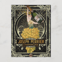 Vintag Perrier Champagne Postcard