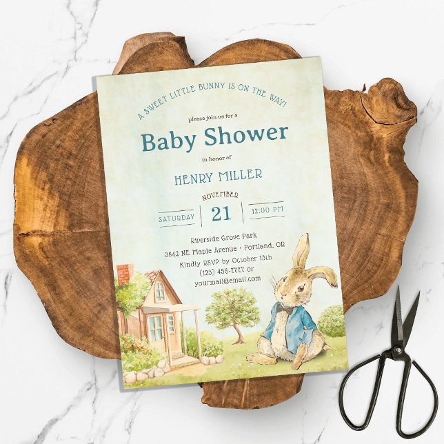 Vintag Peter Rabbit Kinderdusche Wasserfarbe Einladung (Von Creator hochgeladen)