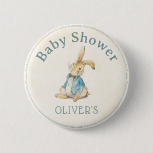Vintag Peter The Rabbit Boy Niedlich Baby Dusche Button