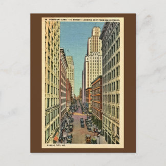 Vintag Petticoat Lane Kansas City, MO Postkarte