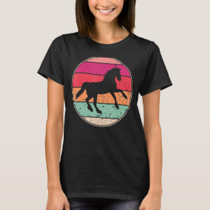 Vintag Pferderücken Silhouette Tiere 70er T-Shirt
