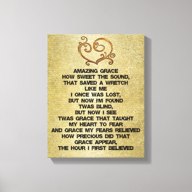 Vintag Phantastisch Grace Hymn Leinwanddruck (Vorderseite)
