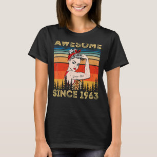 Vintag Phantastisch seit 1963 Geburtstagsfrau Leop T-Shirt