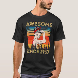 Vintag Phantastisch seit 1967 Geburtstagsfrau Leop T-Shirt