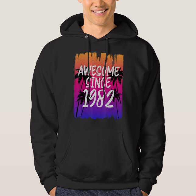 Vintag Phantastisch seit 1982 Retro Hoodie (Vorderseite)