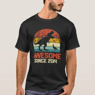 Vintag Phantastisch seit 2014 Retro Dinosaurier Ge T-Shirt