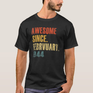 Vintag Phantastisch seit Februar 1944 78. Geburtst T-Shirt