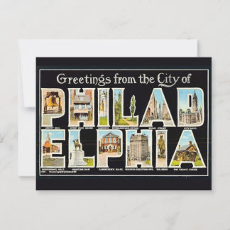 Vintag Philadelphia Greeting Postkarte