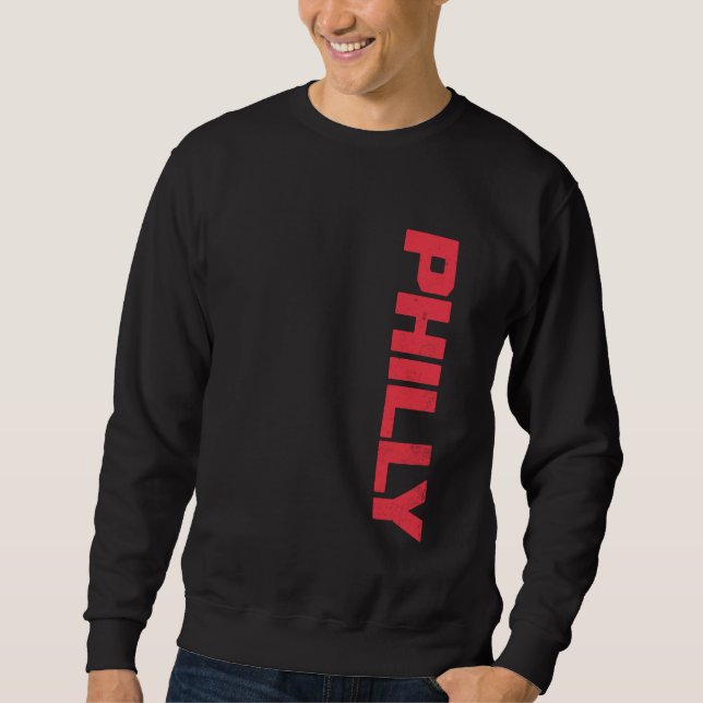 Vintag Philadelphia Heimat Pride Varsity Philly Sweatshirt (Vorderseite)