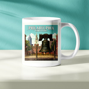 Vintag Philadelphia Pennsylvania Kaffeetasse