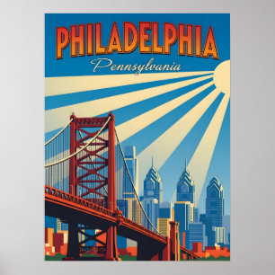 Vintag Philadelphia Pennsylvania Poster