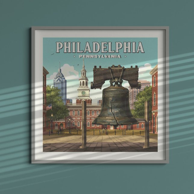 Vintag Philadelphia Pennsylvania Poster (Von Creator hochgeladen)