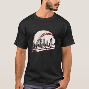 Vintag Philadelphia Philly Cityscape Baseball Sky T-Shirt