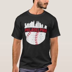 Vintag Philadelphia Skyline Baseball Retro Philly T-Shirt