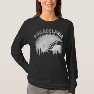 Vintag Philadelphia Skyline City Baseball T-Shirt