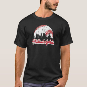 Vintag Philadelphia Skyline Retro Philly Cityscap T-Shirt