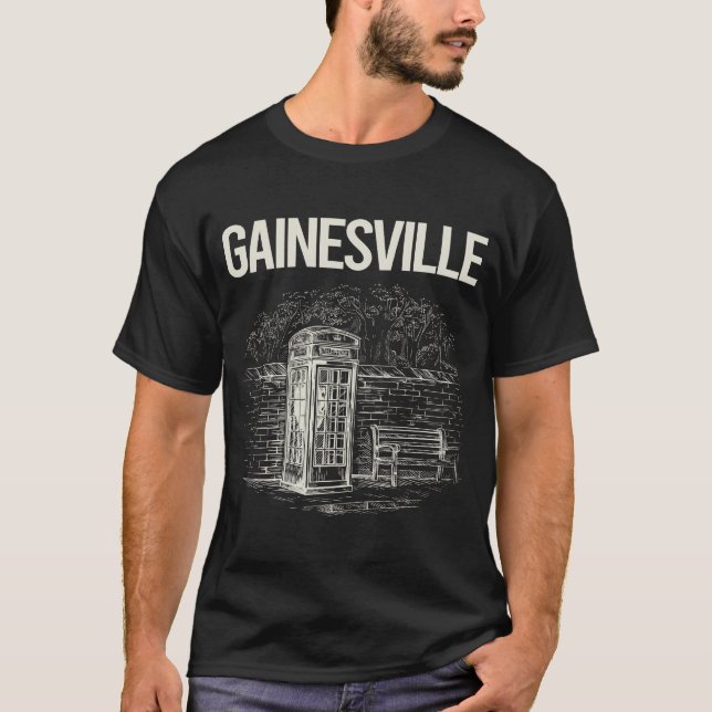 Vintag Phone Booth Gainesville T-Shirt (Vorderseite)