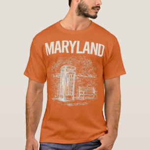 Vintag Phone Booth Maryland T-Shirt