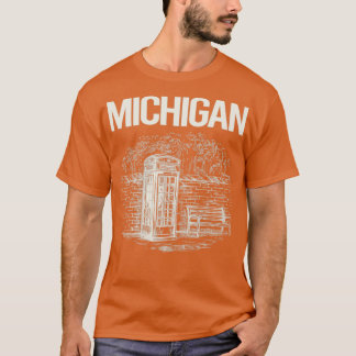 Vintag Phone Booth Michigan T-Shirt