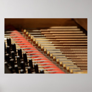 Vintag Piano Pinblock und Strings drucken Poster