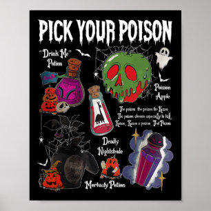 Vintag Pick Dein Gift Halloween-Party Spooky Poster