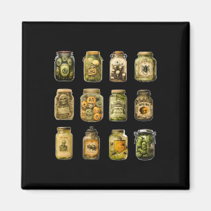 Vintag Pickle Jar Halloween Dosenpfanne Spooky Magnet