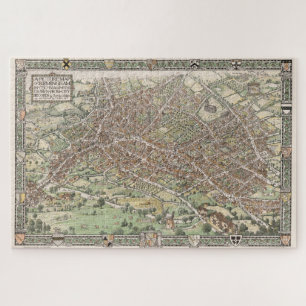 Vintag Pictorial Map of Birmingham England (1923) Puzzle