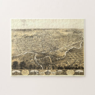 Vintag Pictorial Map of Fort Wayne Indiana (1868) Puzzle
