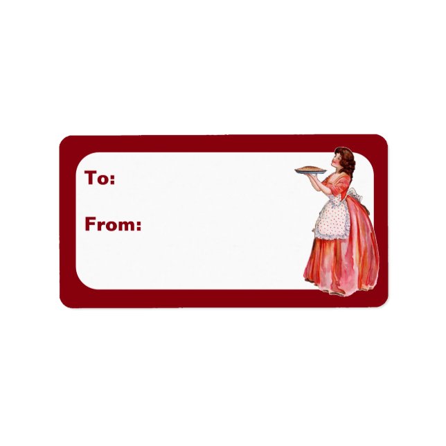 Vintag Pie Maker Adressaufkleber (Vorne)