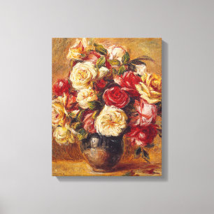 Vintag Pierre Auguste Renoir Bouquet von Rose Leinwanddruck