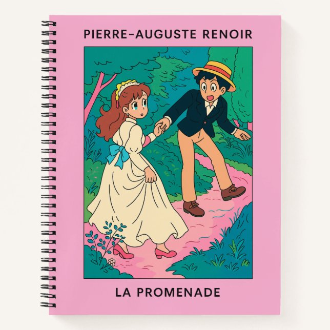 Vintag Pierre-Auguste Renoir "La Promenade" Notizbuch (Vorderseite)