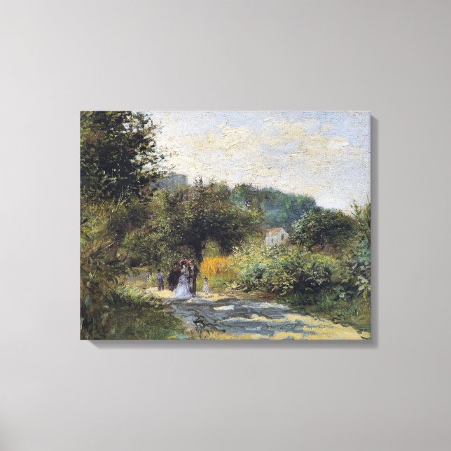 Vintag Pierre Auguste Renoir Road in Louveciennes Leinwanddruck (Vorderseite)
