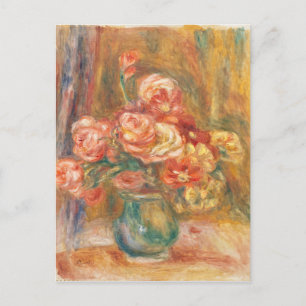 Vintag Pierre Auguste Renoir Vase von Rose Postkarte