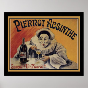 Vintag Pierrot-Absinthe Poster