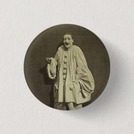 Vintag Pierrot Clown Button