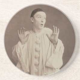 Vintag Pierrot Clown Getränkeuntersetzer
