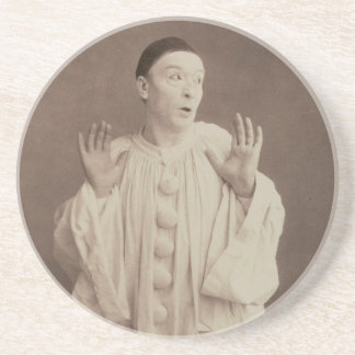 Vintag Pierrot Clown Getränkeuntersetzer