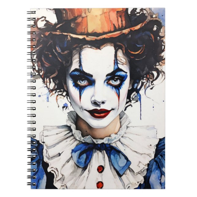 Vintag Pierrot Clown | Notebook Notizblock (Vorderseite)