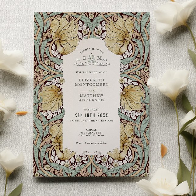 Vintag Pimpernel Pattern William Morris Einladung (Von Creator hochgeladen)