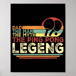Vintag Ping Pong Pong Vater Ping Pong Pong Playing Poster